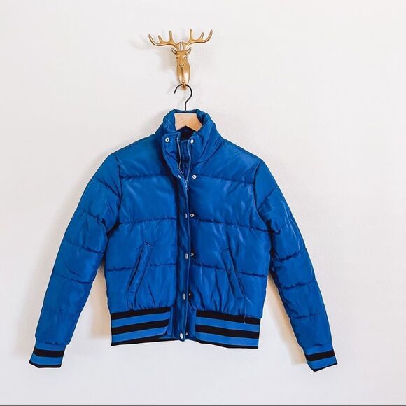 Fashion Nova Jackets & Blazers - Fashion nova Women's Blue Button Front Puffer Jacket Size XS NWOT